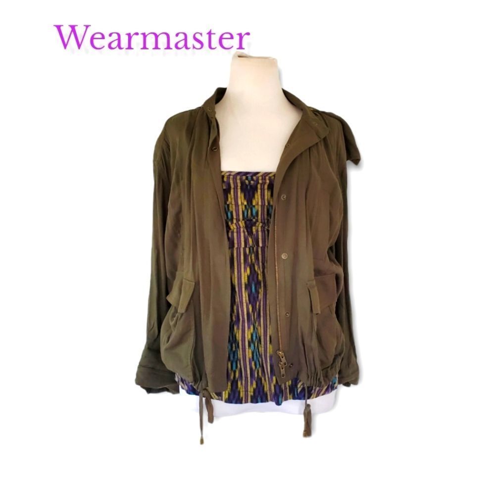 Madewell Hoodie Utility Olive Green Jacket With Removable Hood